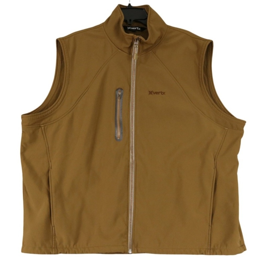 Vertx Softshell Vest Mens 2XL Coyote Brown Fleece Lined Tactical Outdoor Utility